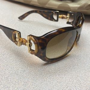 Gucci Havana Bamboo Horsebit Sunglasses
